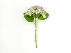 Hortensia Single Branch Artificial Flower 35 Cm Green