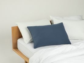 Soft Crinkle Microfiber Pillow 50x70 cm Blue