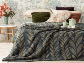 Cotton For One Size Blanket 150x200 Cm Anthracite - Green