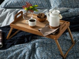 Wooden Fordable Pleasure Tray 53x31 cm Brown