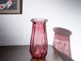 Polte Glass Vase 10x7.5x22 Cm Pink