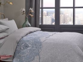 Urban Floral Multipurpose Bedspread Double Size 200x220 Cm Blue