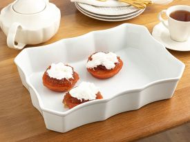 Classy Porcelain Baking Container 34 Cm White
