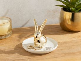 Rabbit Jewelry Holder 11.5x11.5x9.8 cm Gold