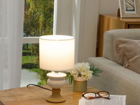 Nilda Table Lamp 15x15x18 Cm Cream