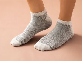Arbre Cotton Women Ankle Socks 36-40 Gray