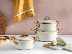 Isidora Cookware set 14-16-18 Cm Cream