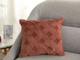 Rabbit Grid Polyestere Cushion Cover 45x45 cm Brick Red