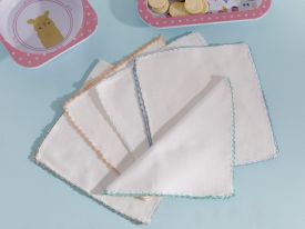 Cotton Set Cotton Baby Mouth Wipe Towel 10 Piece 20x20 Cm Cream