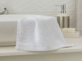 Leafy Hand Towel 30x50 Cm White