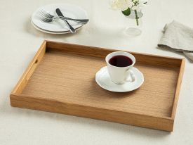 Wooden Decorative Tray 31x46 Cm Brown