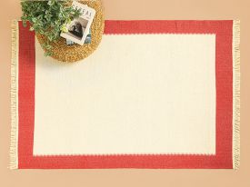 Lara Purl Weaved Rug 80x150 cm Cream-Red