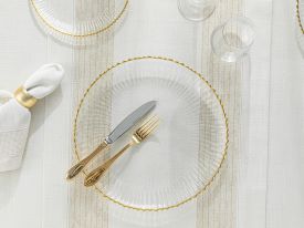 Graceful Glass Underplate 32 cm Gold