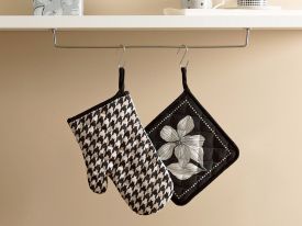 Polyestere 2 Set Kitchen Set 20x20 - 19x30 Cm Black - White