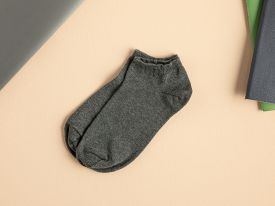 Basic Comfort Pamuk Men'S Ankle Socks 40-44 Gray