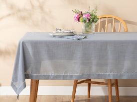 Adora Polyestere Table Cloth 150x200 Cm White-gray