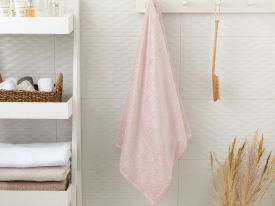 Leafy Bamboo Bath Towel 70x140 Cm Powder Pink