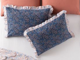 Millefleur Cottony 2 Set Pillowcase 50X70 Cm Dark Blue