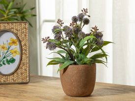 Floral Joy Artificial Flower with Vase 10x23.5 cm Purple