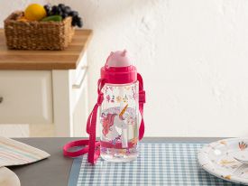 Unicorn Tritan Strappy Kids Water Bottle 500 Ml Pink