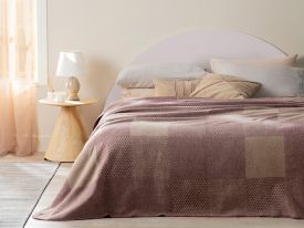 Cotton Double Size Blanket 200x220 Cm Purple