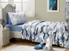 Camouflage Baby Blanket 150x200 Cm Blue