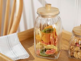 Rosa Glass 2 Set Jar 1300 ML Transparent