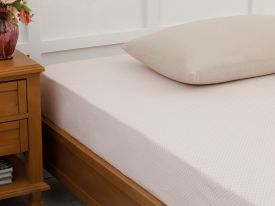 Petit Fleurs Cotton King Size Fitted Sheet 180x200 Cm Powder
