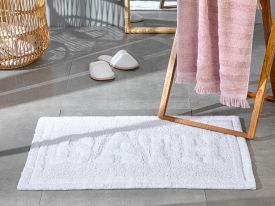 Bath Cottony Bathroom Mat 60X90 Cm White