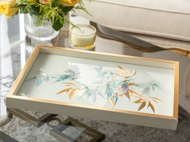 Bamboo Decorative Tray 31x46 Cm Cream
