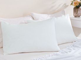Plain Cotton Pillowcase 2 Piece 50x70 Cm White