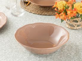 Viyana Porcelain Bowl 25 Cm Rose Color
