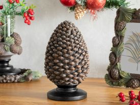 Pinecone Polyresin Decorative Object 11.2x11.2x18.9 Cm Brown