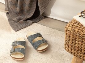 Glam Stars Galvanized Woman Home Slippers 38 Gray