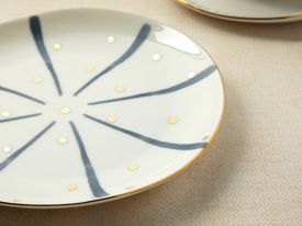 Coastal Blink Porcelain Cake Plate 20 Cm Blue-White