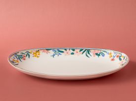 Flower Spree Porcelain Platter 30 Cm White