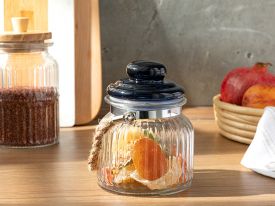 Arden Glass Storage Jar 11x11x27 Cm Transparent