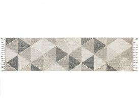 Calvina Bukle Dokuma Carpet 80x150 Cm Cream-Gray