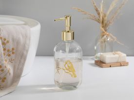 Birdy Glass Soap Dispenser 7.2x18.5 Cm Gold