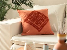 Boise Punch Embroided Cover Throw Pillows 45x45 Cm Brick