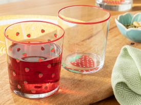 Strawbery 2 Pieces Juice Glass 380 ML Pink