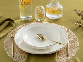 Torino Porcelain Dinner Plate 19 cm Gold