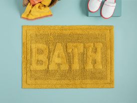 Bath Cottony Bathroom Mat 60X90 Cm Yellow