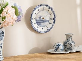 Debora Porcelain Wall Clock 27 Cm Blue-White