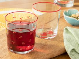 Cherry Cam 2 Pieces Juice Glass380 ML Red
