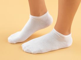 Melina Pamuk Woman Ankle Socks 36-40 White