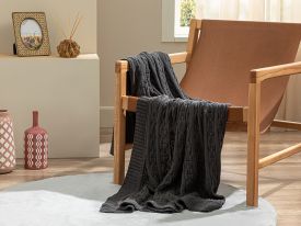 North Pole Crochet Chair Shawl 130x170 Cm Anthracite