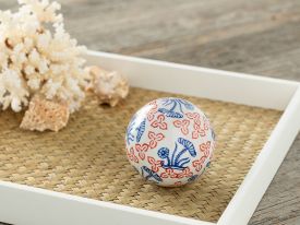 Loren Porcelain Decorative Object 8 cm Red-Blue