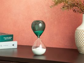 Alvin Glass 30 Min Hourglass 8.2x8.2x20 Cm Green