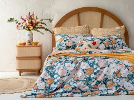 Camellia Cottony Super King Duvet Cover Set Pack 260x220 Cm Peach